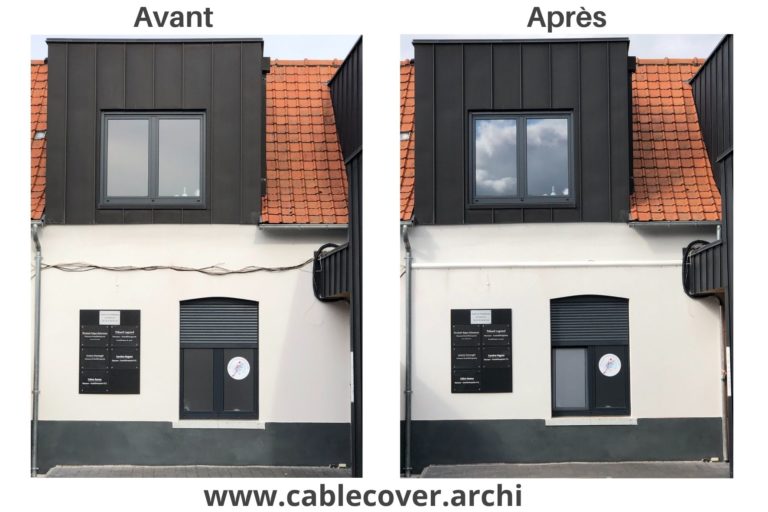 Cable Cover, cache câbles sur façade
