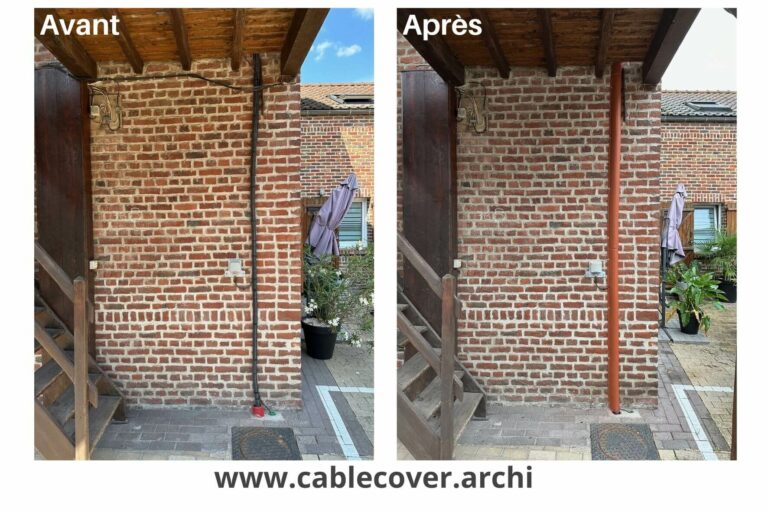Cable cover remplace les gaines électriques sur une façade extérieure