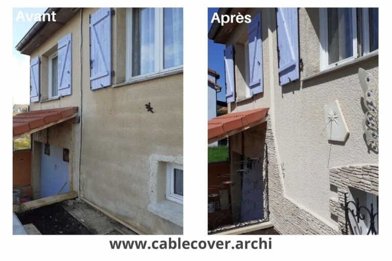 Cable cover remplace les tubes IRO ou IRL sur une façade extérieure